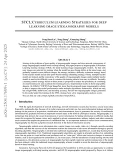 STCL:Curriculum learning Strategies for deep learning image steganography models