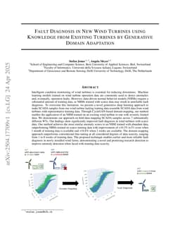 Fault Diagnosis in New Wind Turbines using Knowledge from Existing Turbines by Generative Domain Adaptation