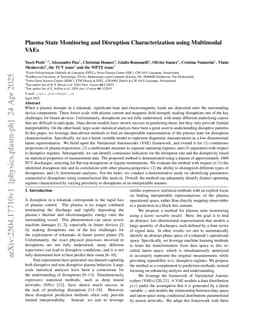 Plasma State Monitoring and Disruption Characterization using Multimodal VAEs