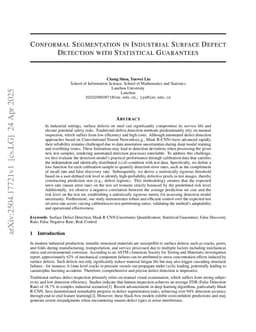 Conformal Segmentation in Industrial Surface Defect Detection with Statistical Guarantees