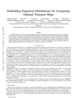 Embedding Empirical Distributions for Computing Optimal Transport Maps