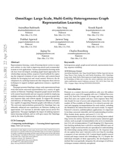 OmniSage: Large Scale, Multi-Entity Heterogeneous Graph Representation Learning