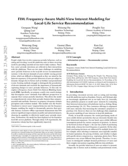 FIM: Frequency-Aware Multi-View Interest Modeling for Local-Life Service Recommendation