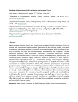 The Role of Open-Source LLMs in Shaping the Future of GeoAI
