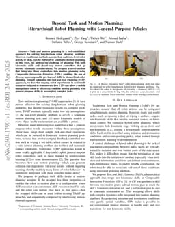 Beyond Task and Motion Planning: Hierarchical Robot Planning with General-Purpose Policies