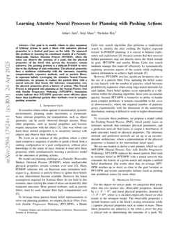 Learning Attentive Neural Processes for Planning with Pushing Actions