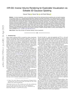 iVR-GS: Inverse Volume Rendering for Explorable Visualization via Editable 3D Gaussian Splatting