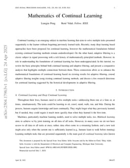 Mathematics of Continual Learning