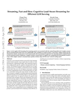 Streaming, Fast and Slow: Cognitive Load-Aware Streaming for Efficient LLM Serving
