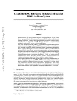 SMARTFinRAG: Interactive Modularized Financial RAG Benchmark