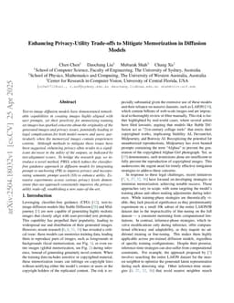 Enhancing Privacy-Utility Trade-offs to Mitigate Memorization in Diffusion Models