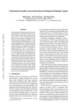 Exploring Personality-Aware Interactions in Salesperson Dialogue Agents