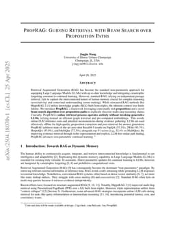 PropRAG: Guiding Retrieval with Beam Search over Proposition Paths