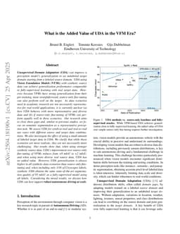 What is the Added Value of UDA in the VFM Era?
