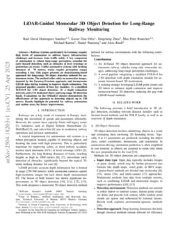 LiDAR-Guided Monocular 3D Object Detection for Long-Range Railway Monitoring