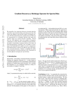 Gradient Descent as a Shrinkage Operator for Spectral Bias