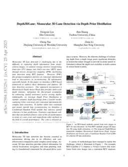 Depth3DLane: Monocular 3D Lane Detection via Depth Prior Distillation