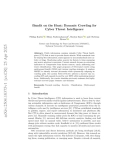 Bandit on the Hunt: Dynamic Crawling for Cyber Threat Intelligence