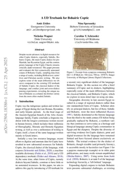 A UD Treebank for Bohairic Coptic