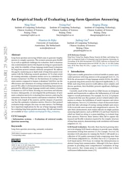 An Empirical Study of Evaluating Long-form Question Answering