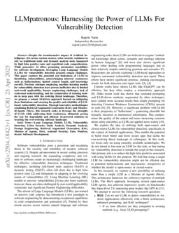 LLMpatronous: Harnessing the Power of LLMs For Vulnerability Detection