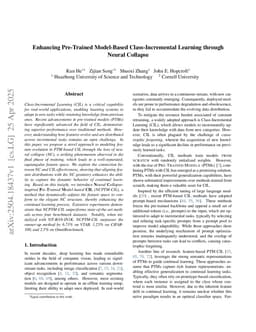Enhancing Pre-Trained Model-Based Class-Incremental Learning through Neural Collapse