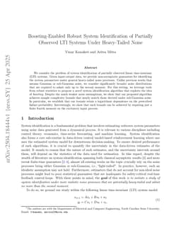 Boosting-Enabled Robust System Identification of Partially Observed LTI Systems Under Heavy-Tailed Noise