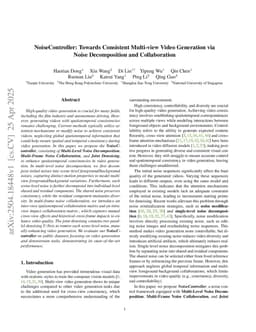 NoiseController: Towards Consistent Multi-view Video Generation via Noise Decomposition and Collaboration
