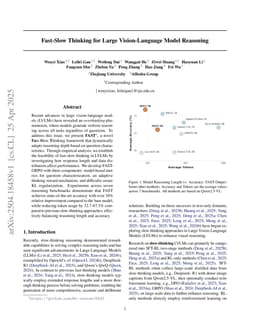Fast-Slow Thinking for Large Vision-Language Model Reasoning