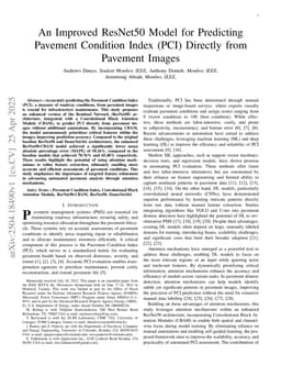 An Improved ResNet50 Model for Predicting Pavement Condition Index (PCI) Directly from Pavement Images