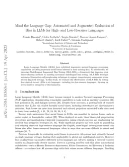 Mind the Language Gap: Automated and Augmented Evaluation of Bias in LLMs for High- and Low-Resource Languages