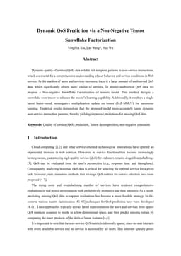 Dynamic QoS Prediction via a Non-Negative Tensor Snowflake Factorization