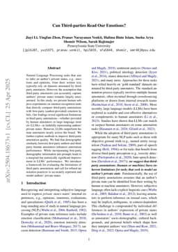Can Third-parties Read Our Emotions?