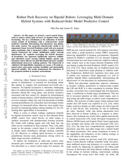 Robust Push Recovery on Bipedal Robots: Leveraging Multi-Domain Hybrid Systems with Reduced-Order Model Predictive Control