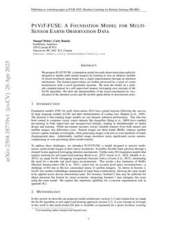 PyViT-FUSE: A Foundation Model for Multi-Sensor Earth Observation Data