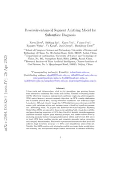 Reservoir-enhanced Segment Anything Model for Subsurface Diagnosis