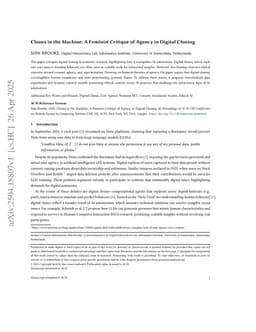 Clones in the Machine: A Feminist Critique of Agency in Digital Cloning
