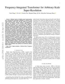 Frequency-Integrated Transformer for Arbitrary-Scale Super-Resolution
