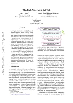 When2Call: When (not) to Call Tools