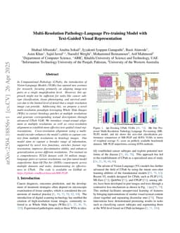Multi-Resolution Pathology-Language Pre-training Model with Text-Guided Visual Representation