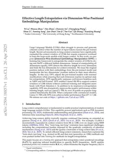 Effective Length Extrapolation via Dimension-Wise Positional Embeddings Manipulation