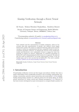 Kinship Verification through a Forest Neural Network