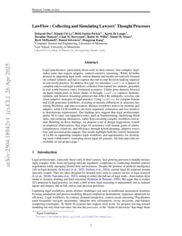 LawFlow : Collecting and Simulating Lawyers' Thought Processes