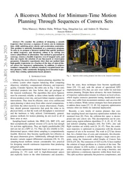 A biconvex method for minimum-time motion planning through sequences of convex sets