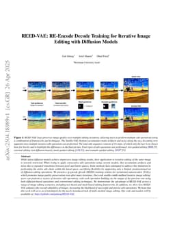 REED-VAE: RE-Encode Decode Training for Iterative Image Editing with Diffusion Models