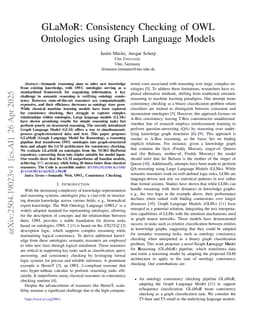 GLaMoR: Consistency Checking of OWL Ontologies using Graph Language Models
