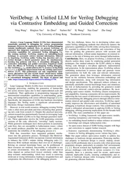 VeriDebug: A Unified LLM for Verilog Debugging via Contrastive Embedding and Guided Correction