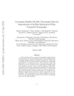Leveraging Modified Ex Situ Tomography Data for Segmentation of In Situ Synchrotron X-Ray Computed Tomography
