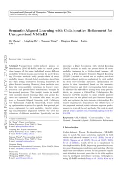 Semantic-Aligned Learning with Collaborative Refinement for Unsupervised VI-ReID