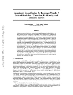 Uncertainty Quantification for Language Models: A Suite of Black-Box, White-Box, LLM Judge, and Ensemble Scorers
